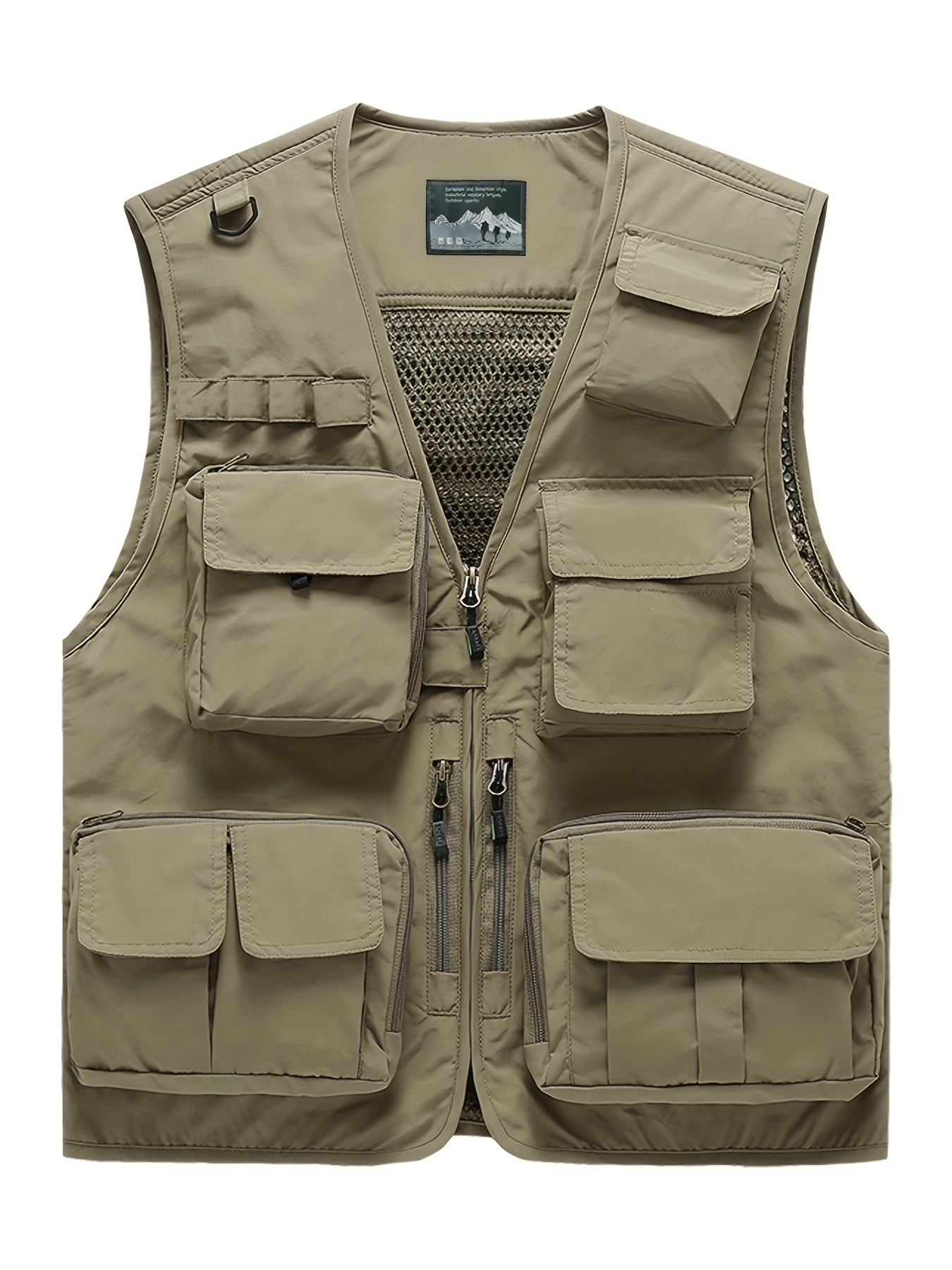 3X Men's Fishing Vest With Multi-Pocket Zip For Photography