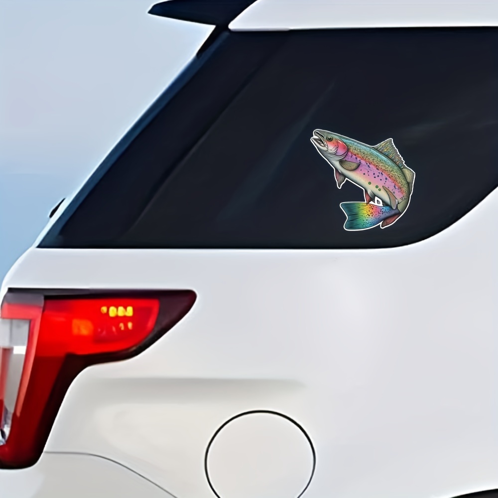 Rainbow Trout Light Fishing Sticker Fly Fishing Sticker, Rainbow