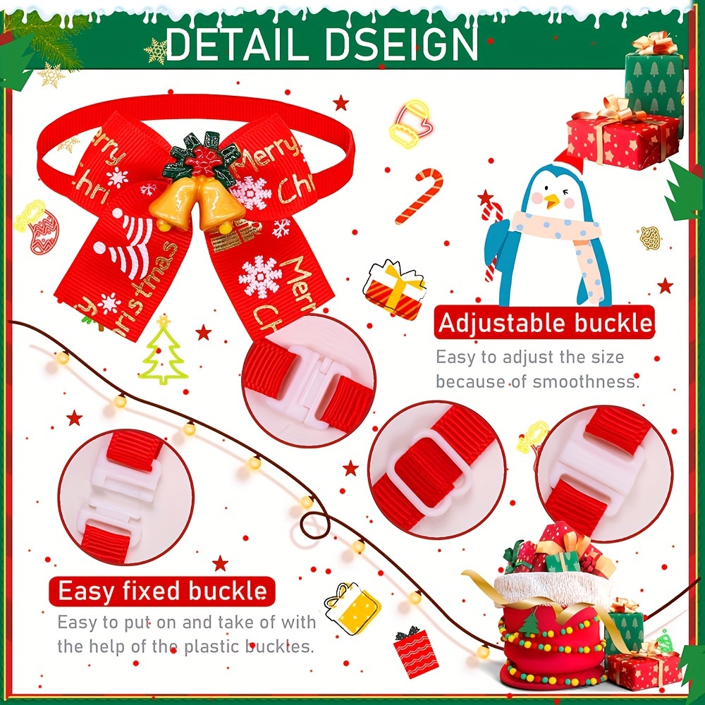 Weihnachts-Katzenhalsband Mit Fliege/Blume – Sicherer Schnellverschluss, Verstellbar 17,8–27,9 Cm, Grün Kariert