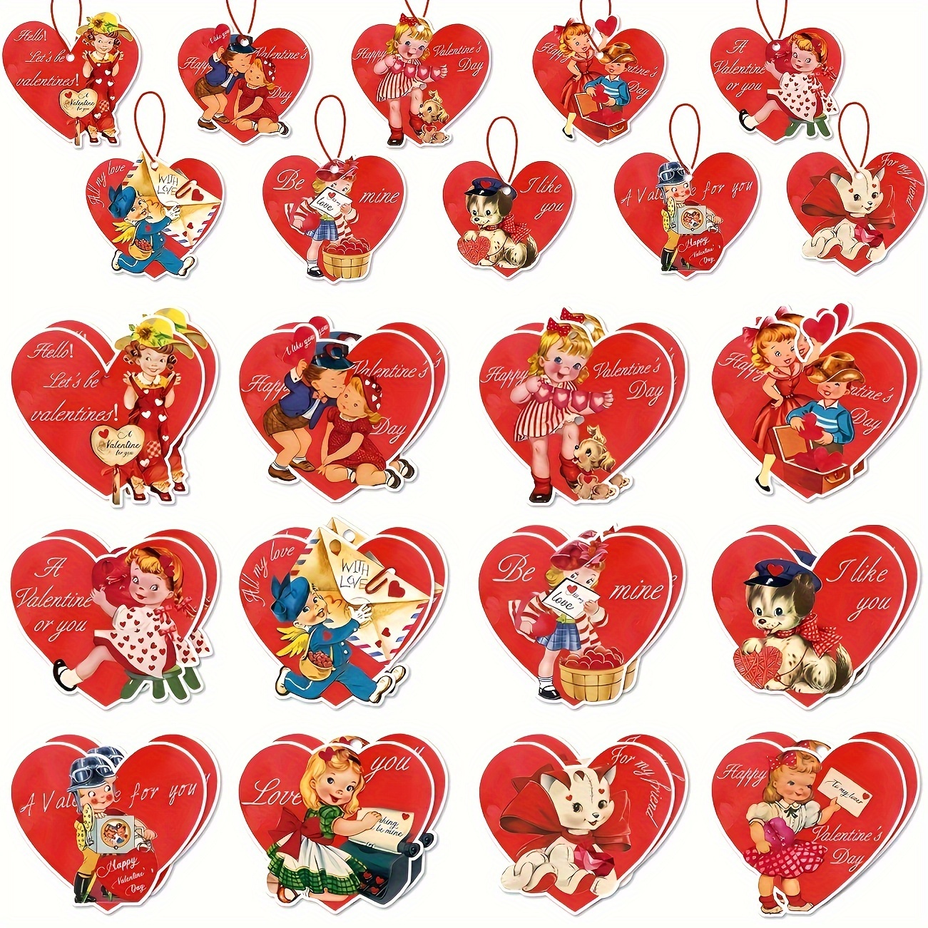 Valentine's Day Heart Ornaments Vintage Hanging Ornament - Temu
