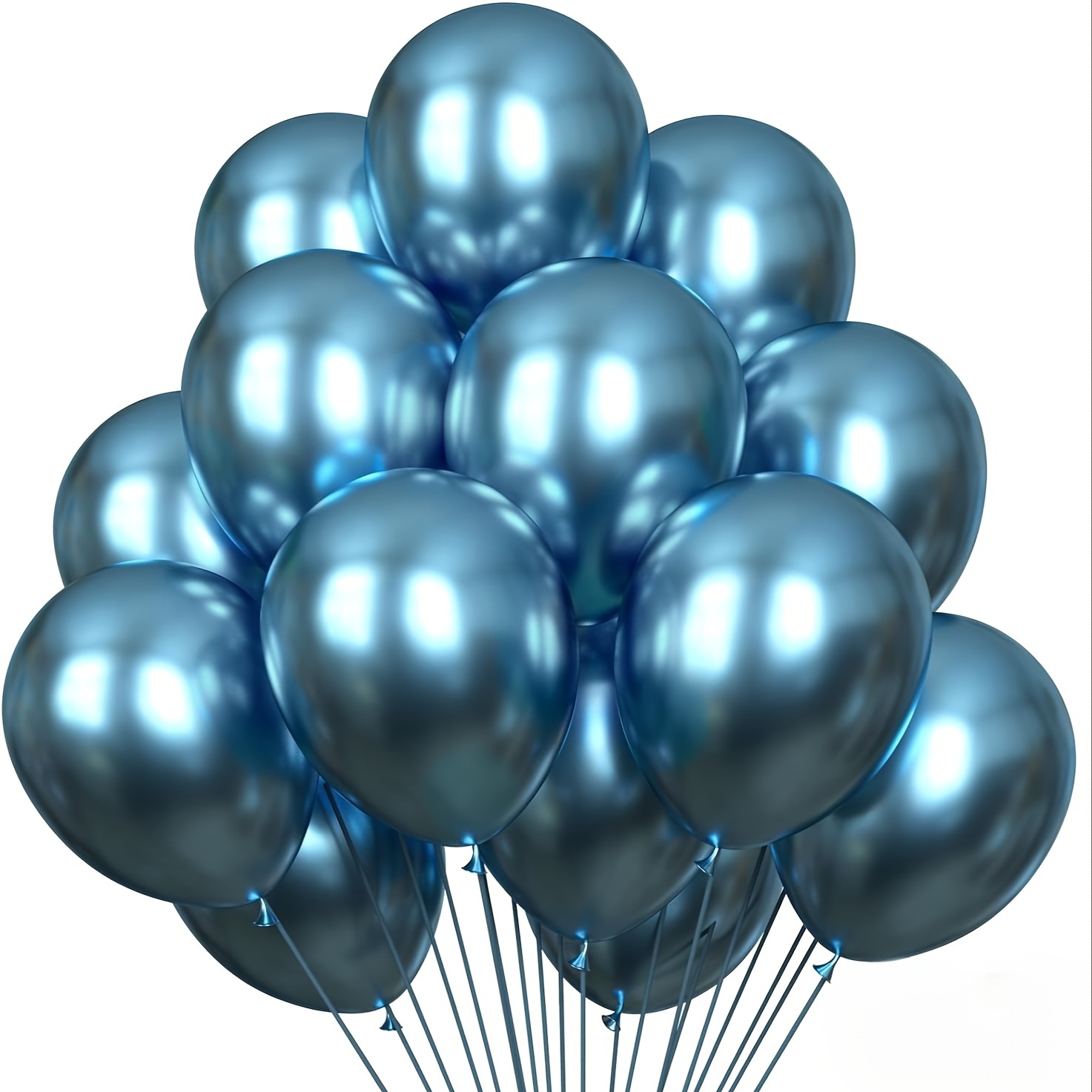 50 Latex Balloons For Helium With String, Partydeko