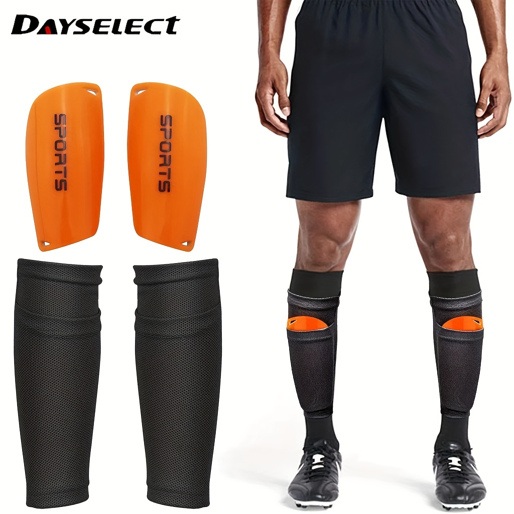 Soccer Shin Guard Sleeves, Shin Guards Sleeves, 2 Pcs Shin Sleeves and 2  Pcs Shin Guards, Leg Performance Support Football Sleeve Socks for Kids  Youth