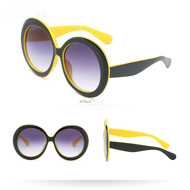 Oversize Oval Sunglasses Thick Frame UV Protection