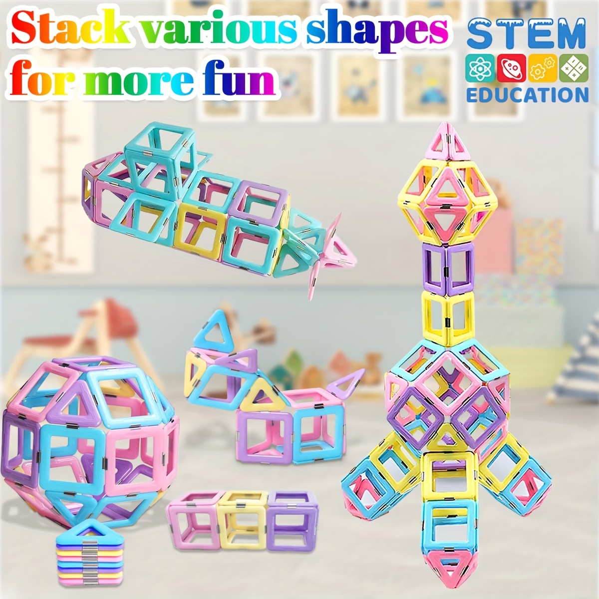 Blocs Magnétiques Ensemble De Blocs De Construction Magnétiques Pour  Enfants Blocs Magnétiques Macaroon Jouets STEM Jouets De Construction  Créatifs Et Éducatifs Pour Enfants De 3 À 6 Ans Cadeaux D'anniversaire -  Temu France