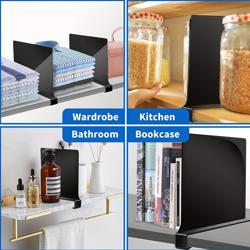 Richards Acrylic Closet Shelf Divider and Separator for Storage and Organization