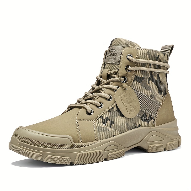 Men's Outdoor Lace Up High Top Tactical Boots With Assorted Colors