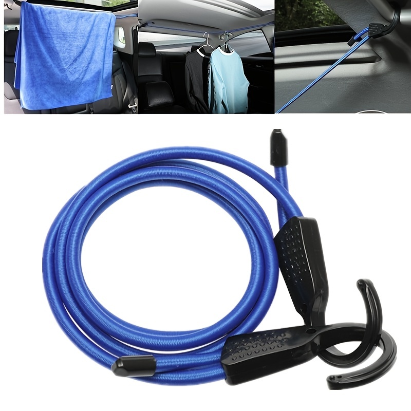 Corde de fixation de voiture réutilisable Corde élastique ajustable pour  voiture Crochets de rangement pour coffre Sangle de fixation pour véhicule,  Longueur: 1,2 m (Noir)