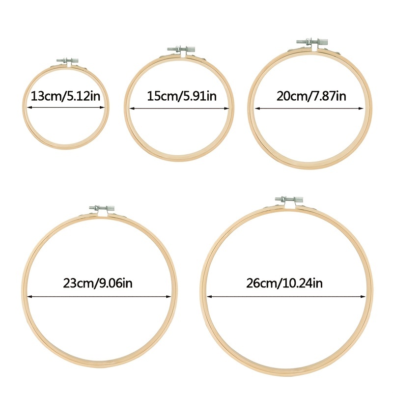 Embroidery Hoop Large Size Bamboo Round Adjustable Cross - Temu