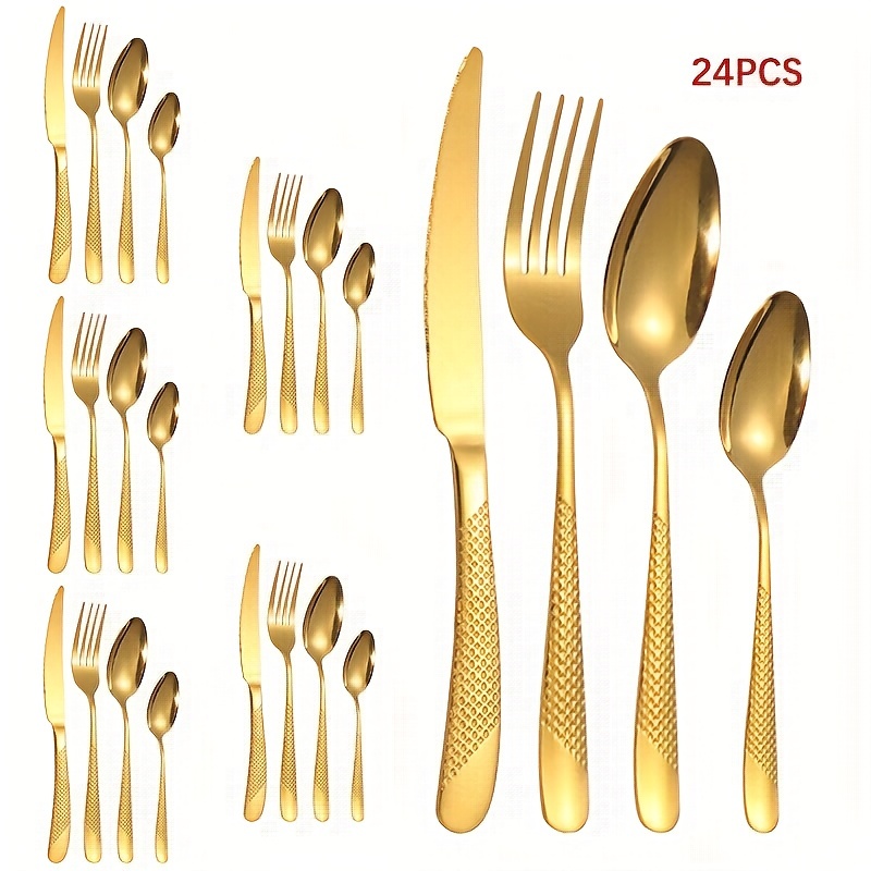 Stainless Steel Cutlery Cutlery Star Diamond Simple Western - Temu