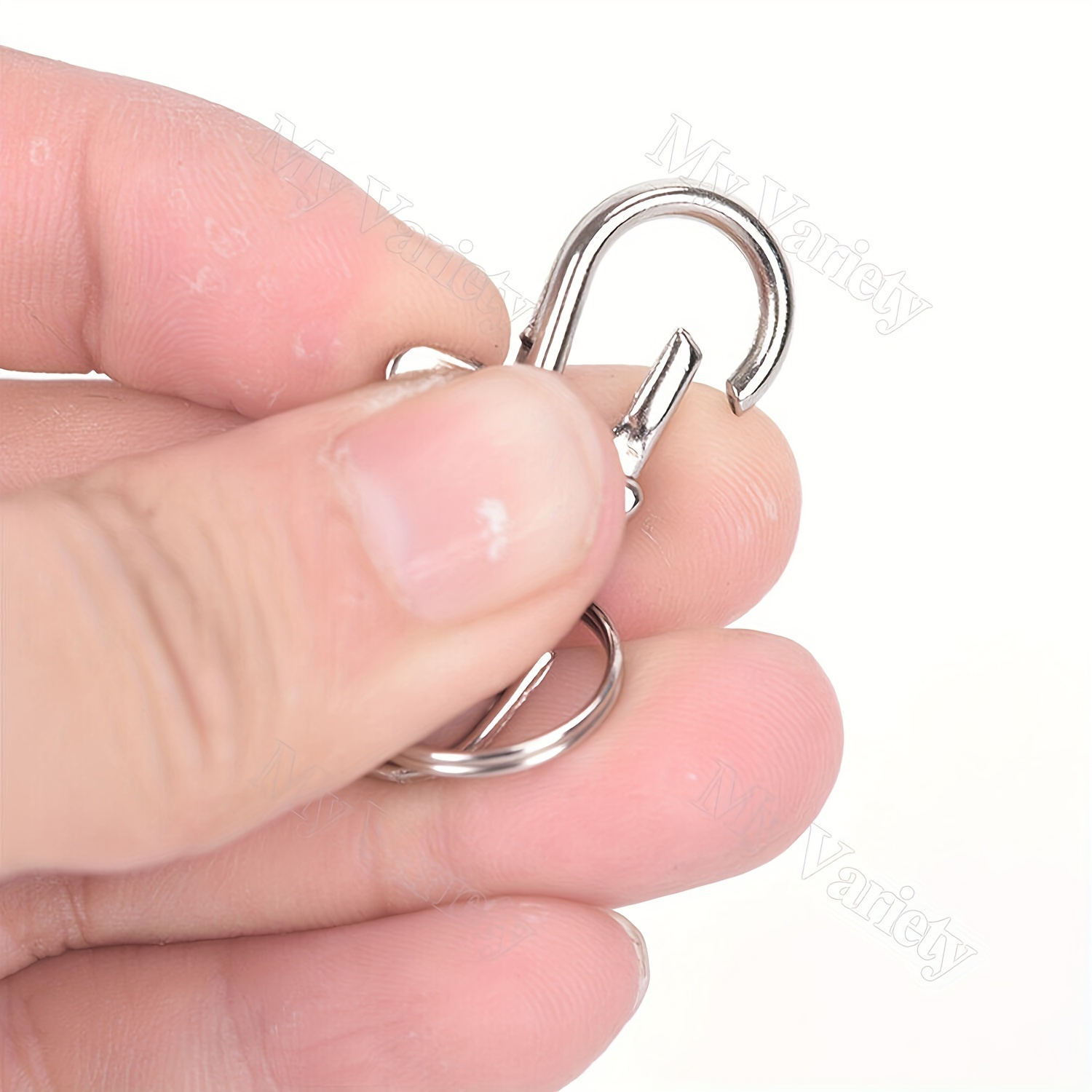 Metal Swivel Snap Hooks With Key Rings For Diy Keychain - Temu