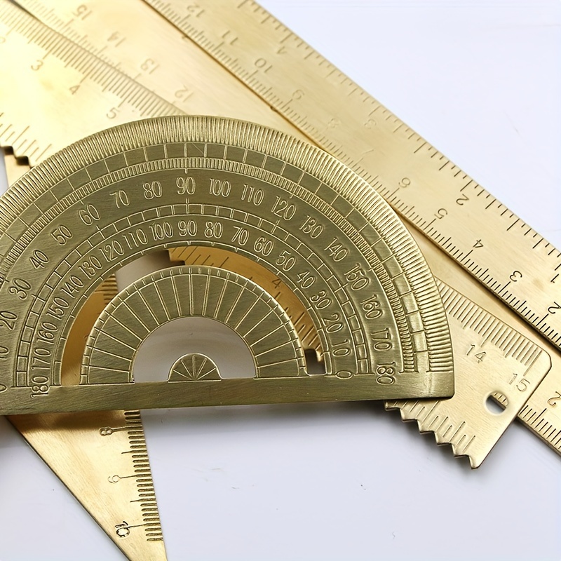 Goniometro In Metallo Resistente In Ottone Per Scuola E Ufficio, Strumento  Di Misurazione Dell'angolo, Regalo Di Matematica Per Studenti E Cancelleria  Per Bambini, Righello Triangolare