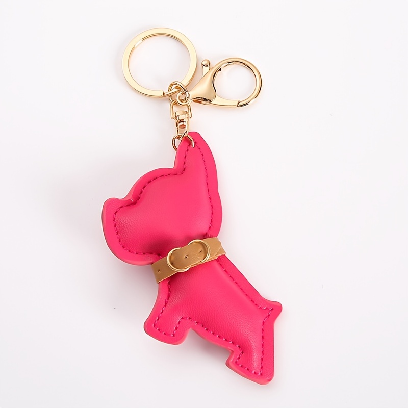 louis vuitton dog keychain pink