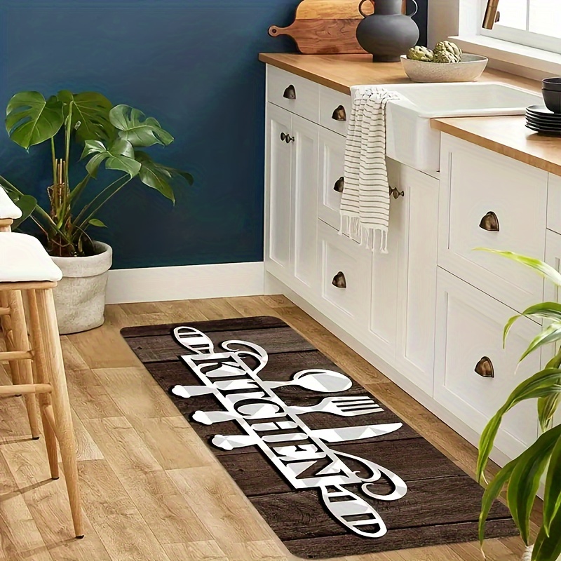 Letter Print Doormat, Non-Slip Resist Dirt Door Rugs for Entrance