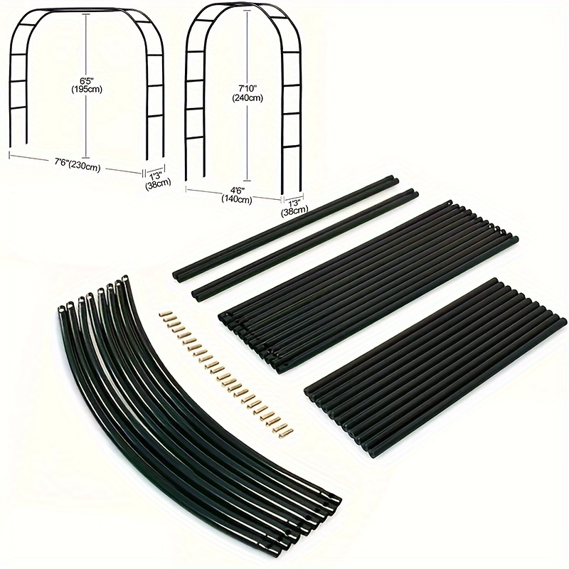 1 Pacco, Arco Da Giardino In Metallo, Grande Dimensione Di 100 Pollici Con  Struttura In Acciaio Resistente Di Stile Gotico, Arco Da Matrimonio Per  Prato Con Piante Da Arrampicata, Interno Ed Esterno