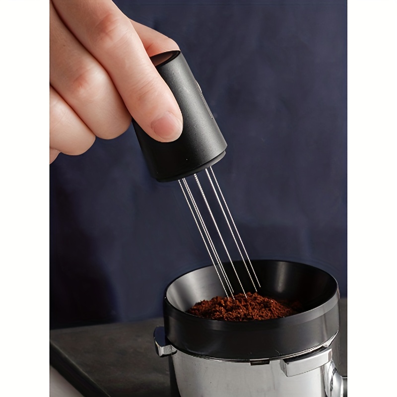 Agitador de café expreso, herramienta de agitación de café pavant para  distribución de expreso, mango y soporte de madera natural, herramienta de