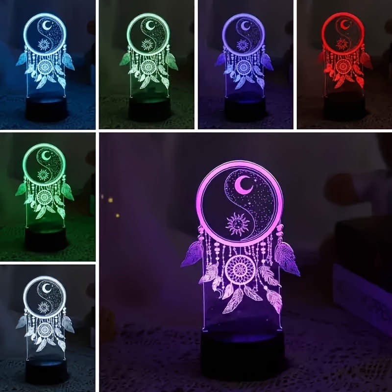 Universal - Lumière 3D Lumière de nuit LED avec télécommande, Chilet 7  couleurs au choix Touch Switch Lumière de nuit Cadeau d'anniversaire,  Joyeux Noël Cadeau pour les filles Hommes Enfants, (Blanc) 