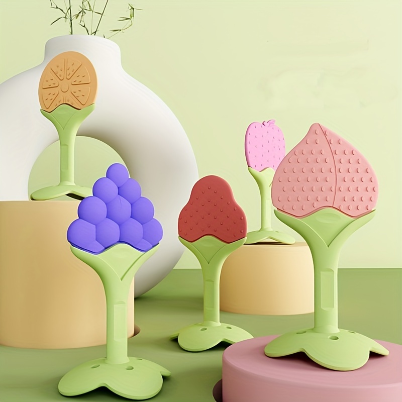 Soft Fruit Teether Silicone Soothing Teething Toy