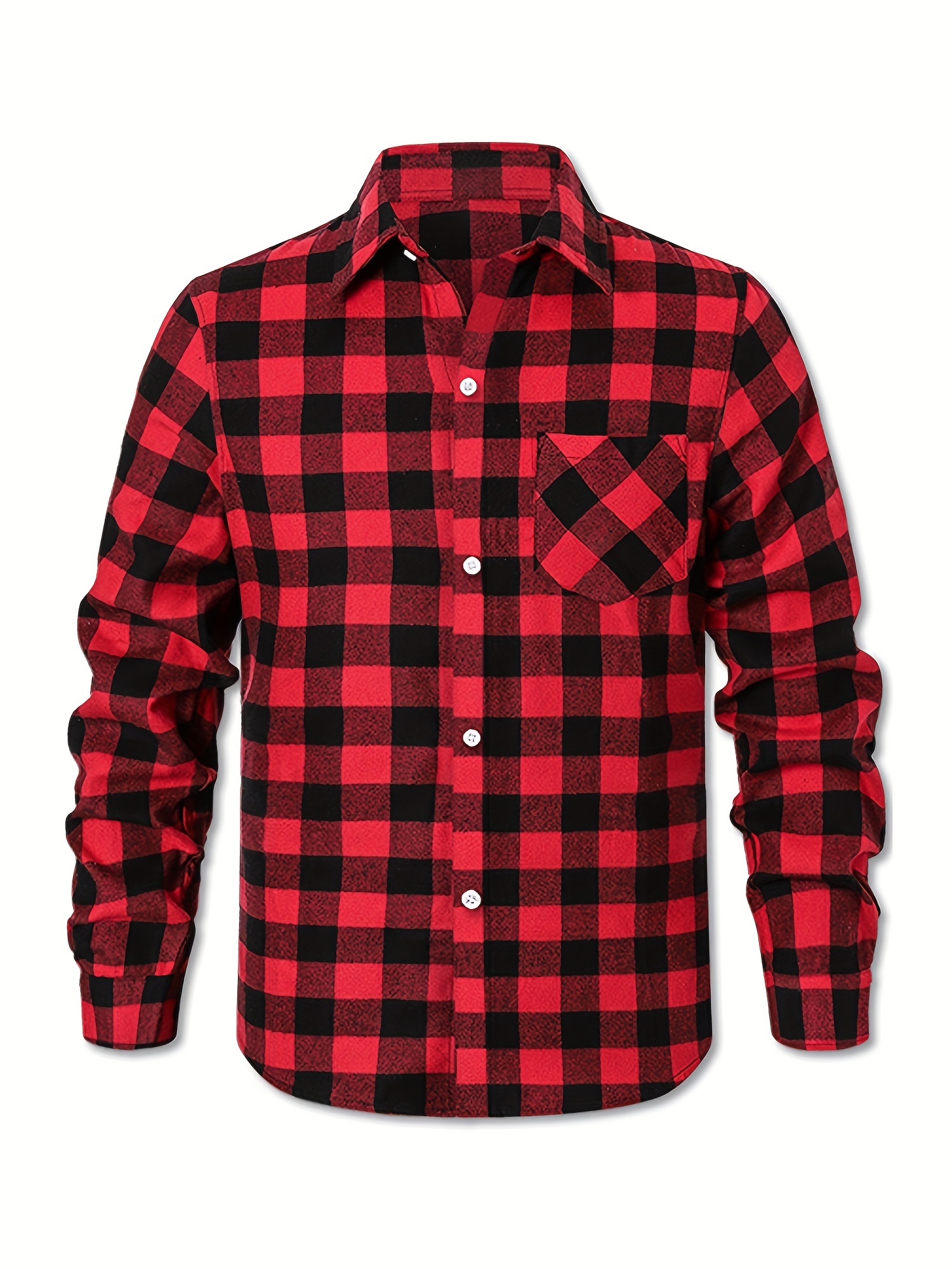 Plus Size Men's Casual Long Sleeve Button Shirt Fashion - Temu Canada