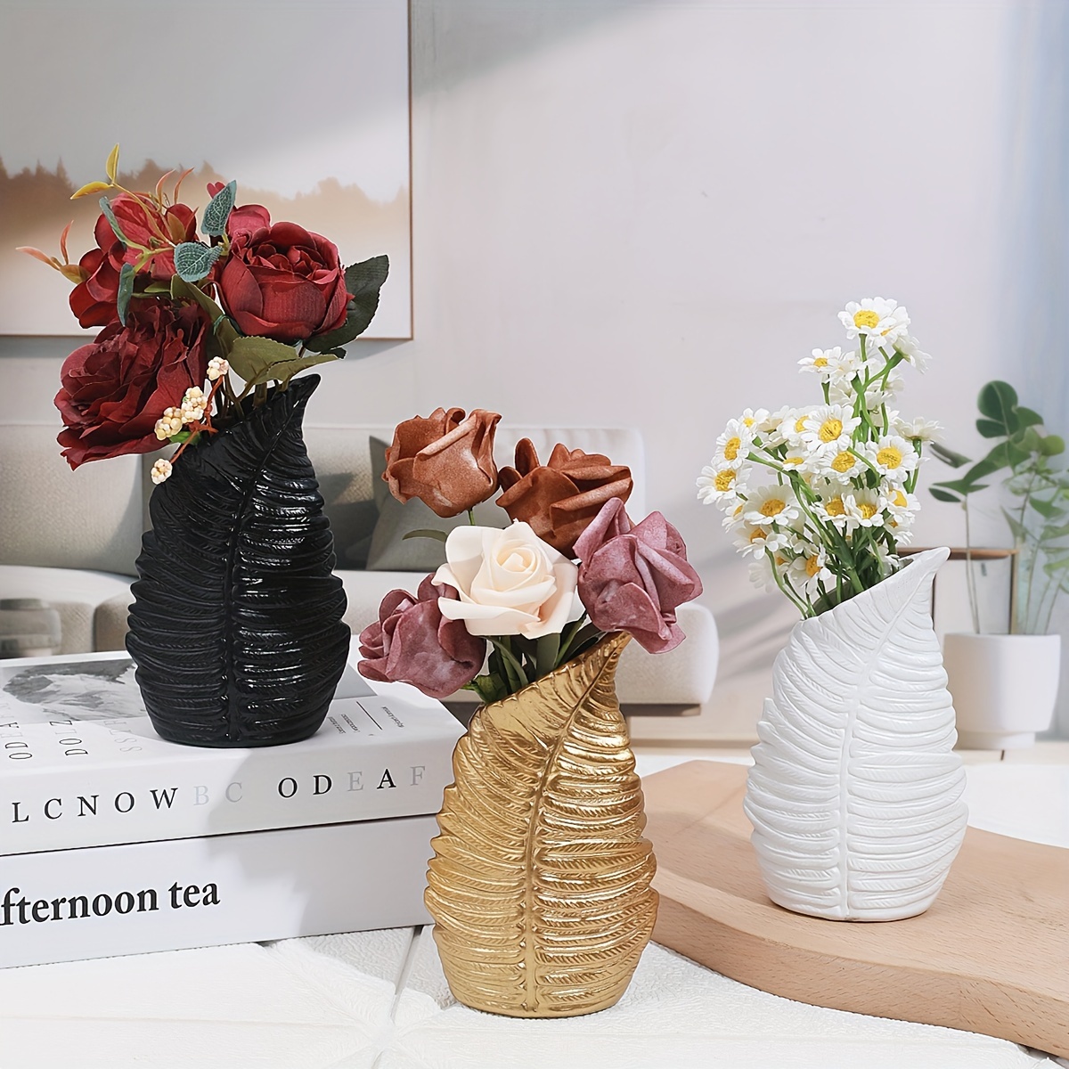 1pc Vaso Decorativo Interno, Recipiente de Flores Secas, Ornamento Criativo  de Inserção de Flores, Decoração de Casa - Temu Portugal