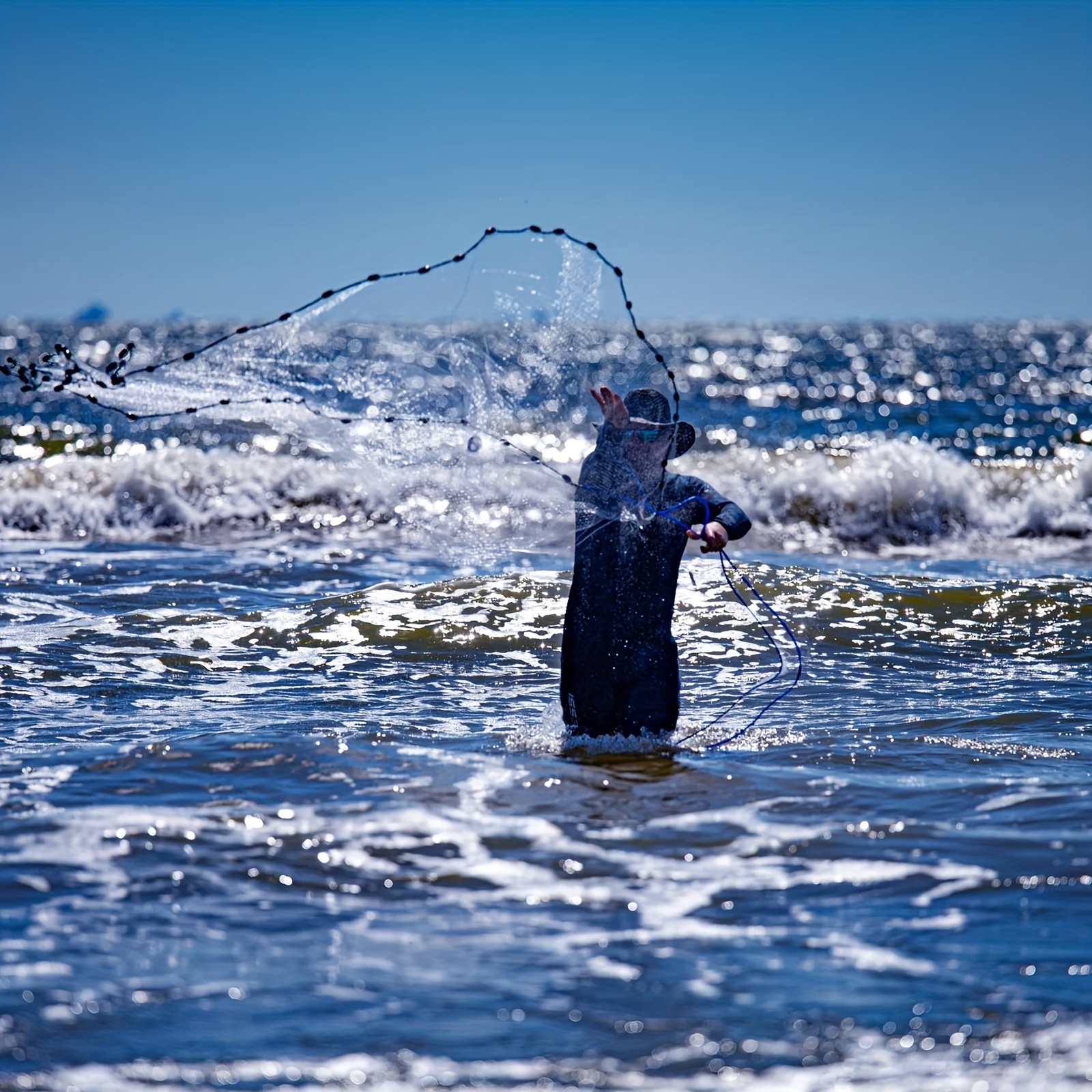 Yvleen Casting Net Fishing Net Saltwater Freshwater Fishing - Temu Canada