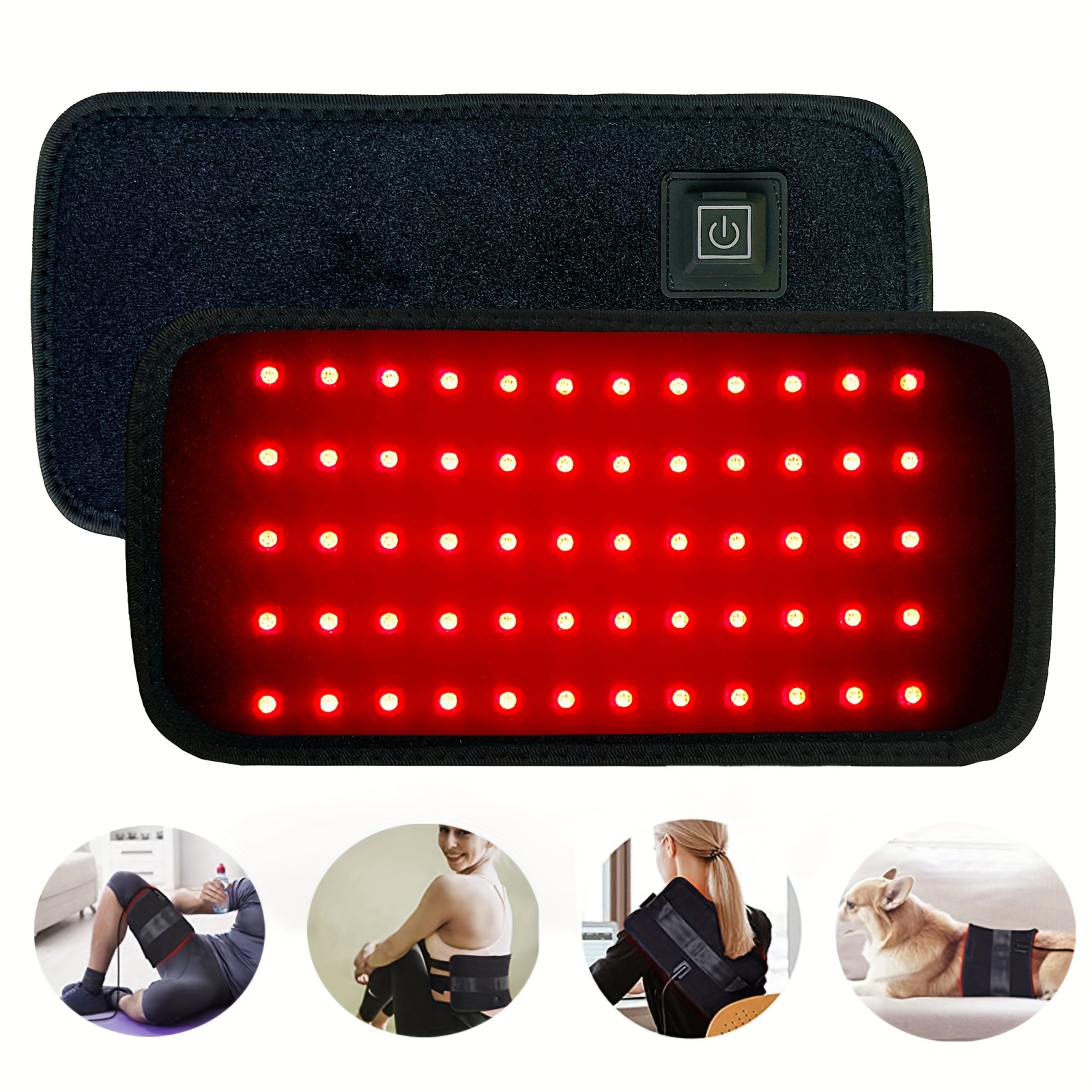 Terapia de luz roja para cuerpo, lámpara de terapia de luz infrarroja roja  LED con soporte ajustable 660nm Redlight y 850nm Dispositivo de luz