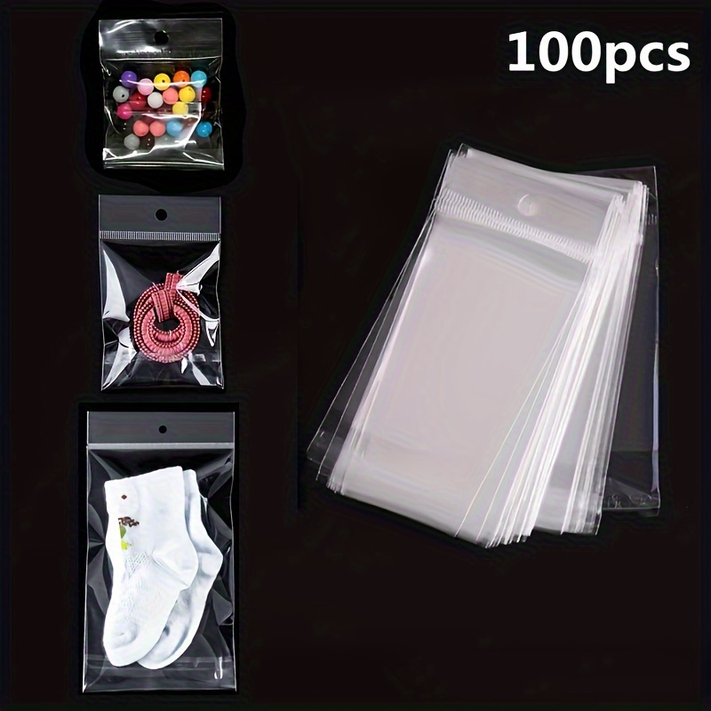 50pcs PVC Clear Jewelry Anti Oxidation Zipper Bag Plastic Bags For  Packaging Jewelry Rings Earrings Transparent Poly Pouch