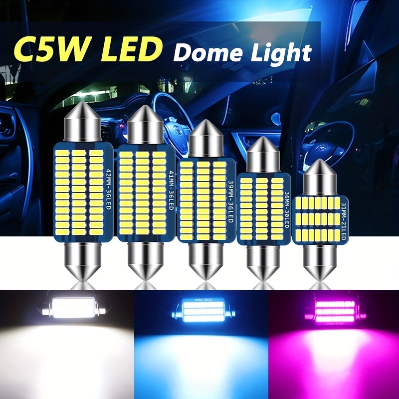 New Car LED Bulb Canbus C10W C5W LED Festoon 31mm 36mm 39mm 41mm No Error  12V 6500K White Auto Interior Dome Reading Light From 1,41 €