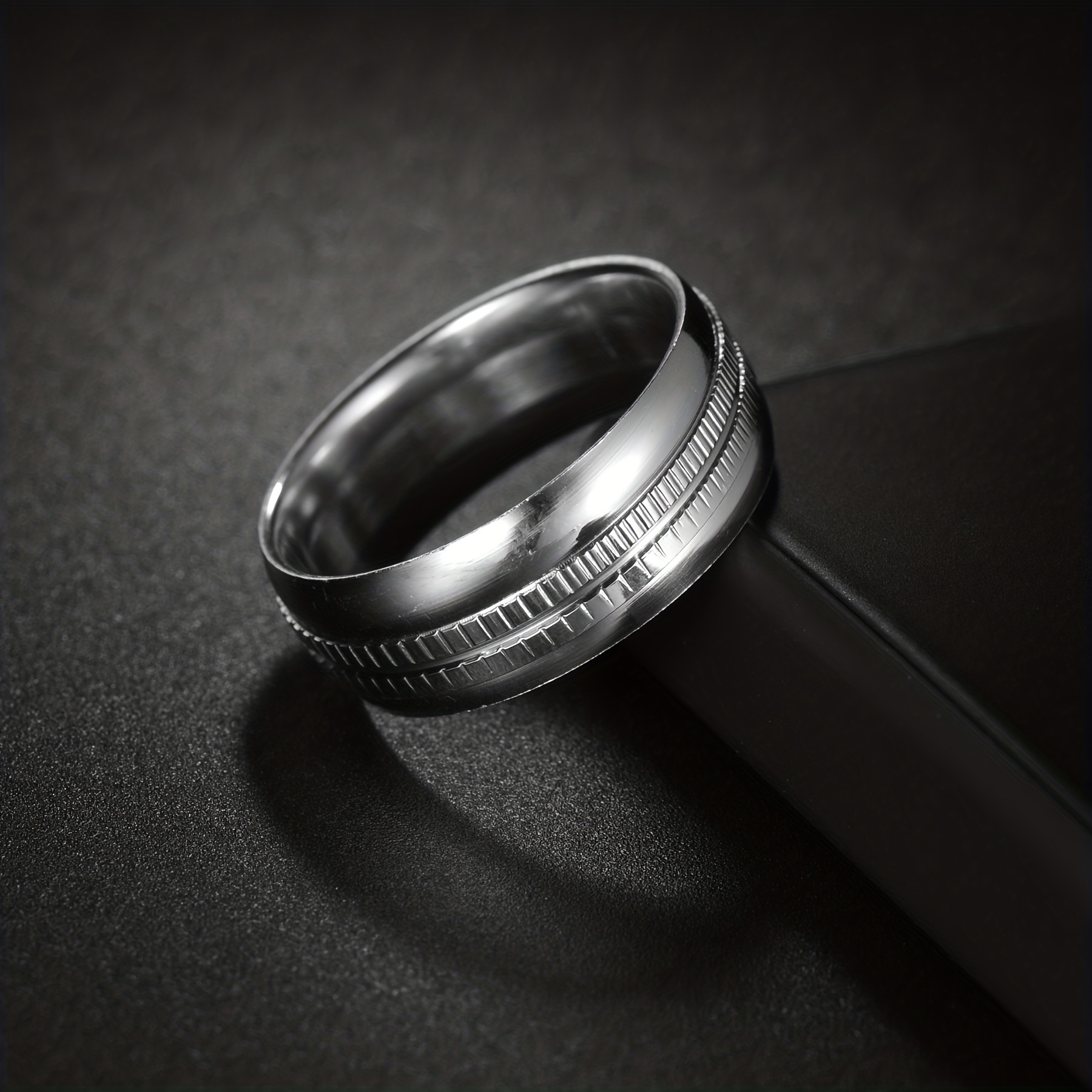 Stainless Steel Men's Ring Tire Shape Birthday