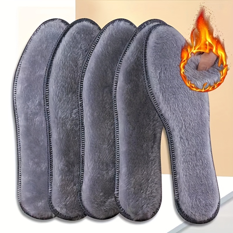 

Winter Shoe Insoles With Extra Velvet And Thickening For , Sweat-absorbing And Breathable, Soft And Warm, Suitable For Men And Women