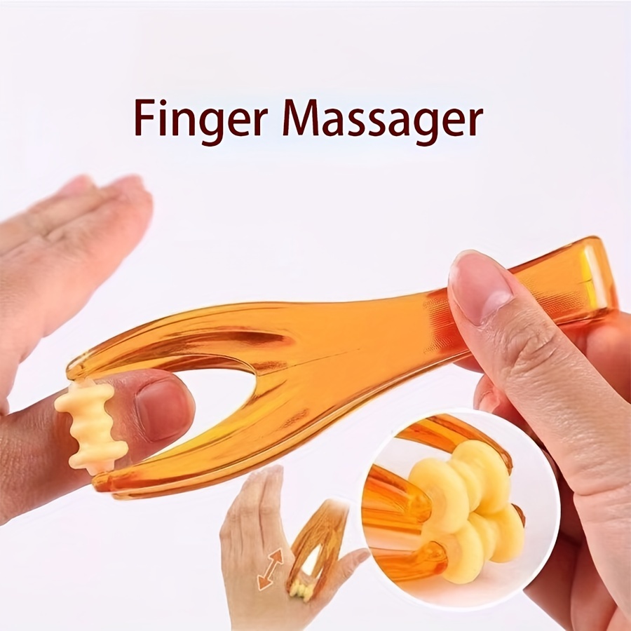 1pc Plastic Finger Massager, Dual-Sided Hand Massage Roller Tool For Daily