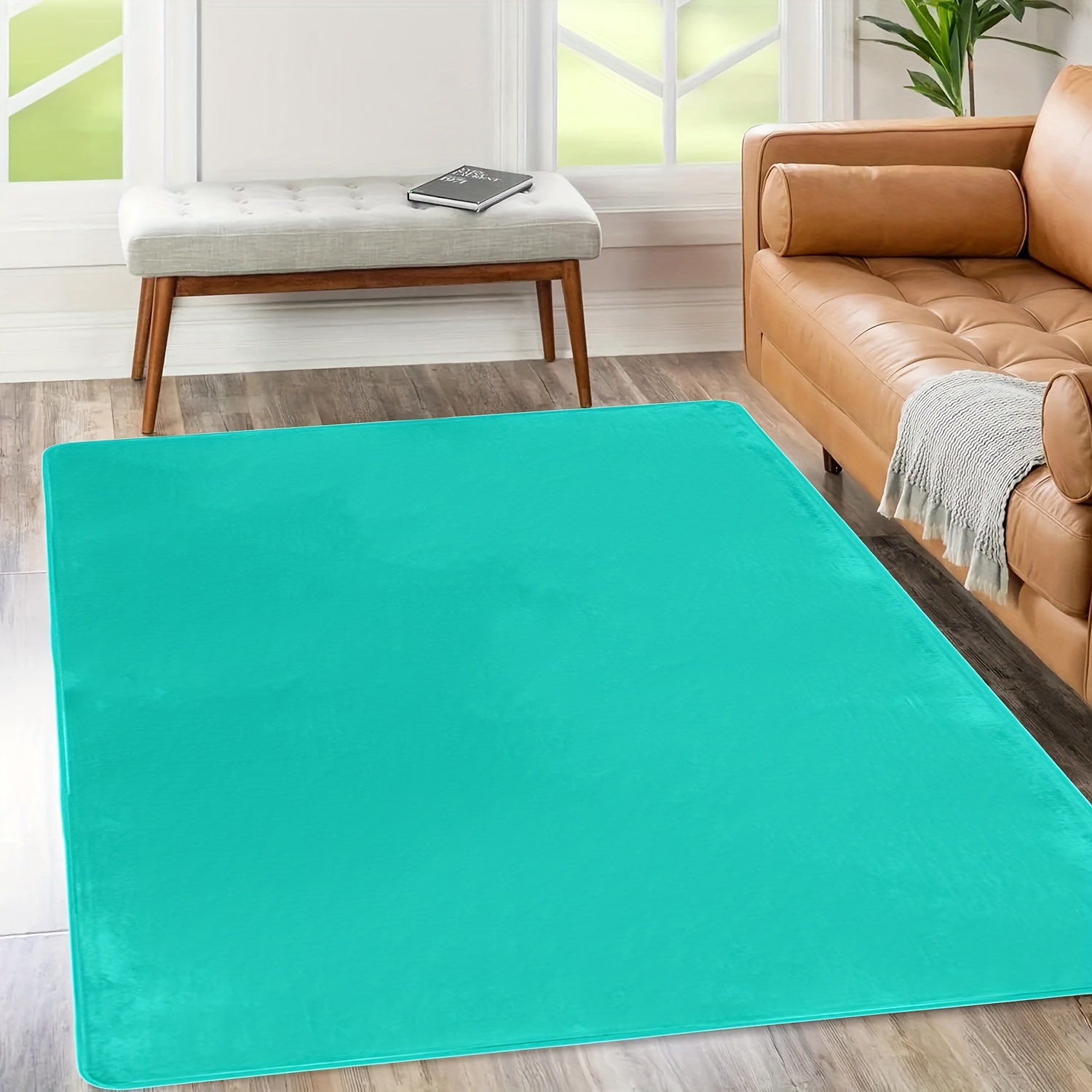 Pure Blue Floor Mat, Anti Fatigue Kitchen Rugs, Non-slip