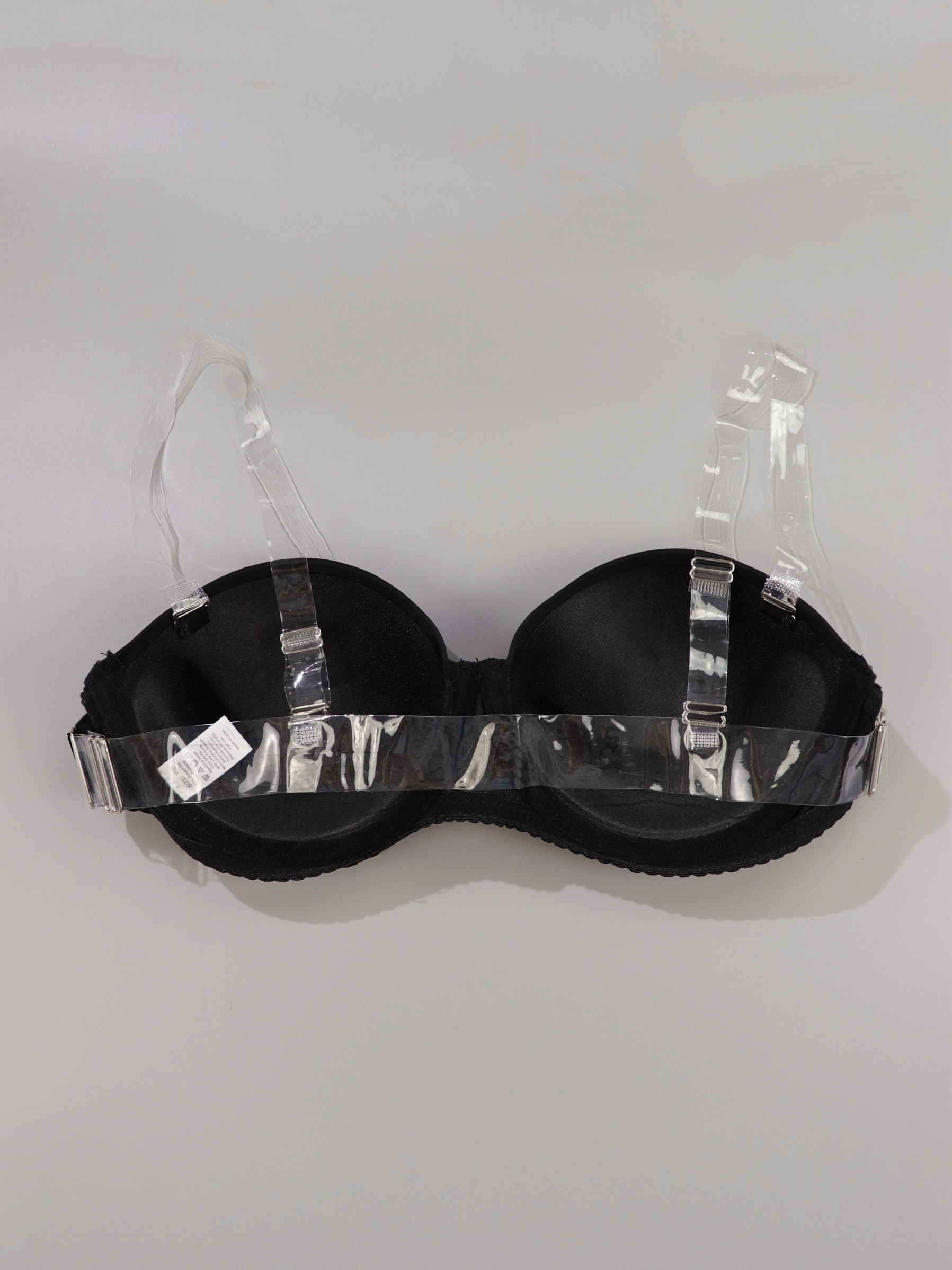 Strapless Push Up Lace Bras with Clear Strap