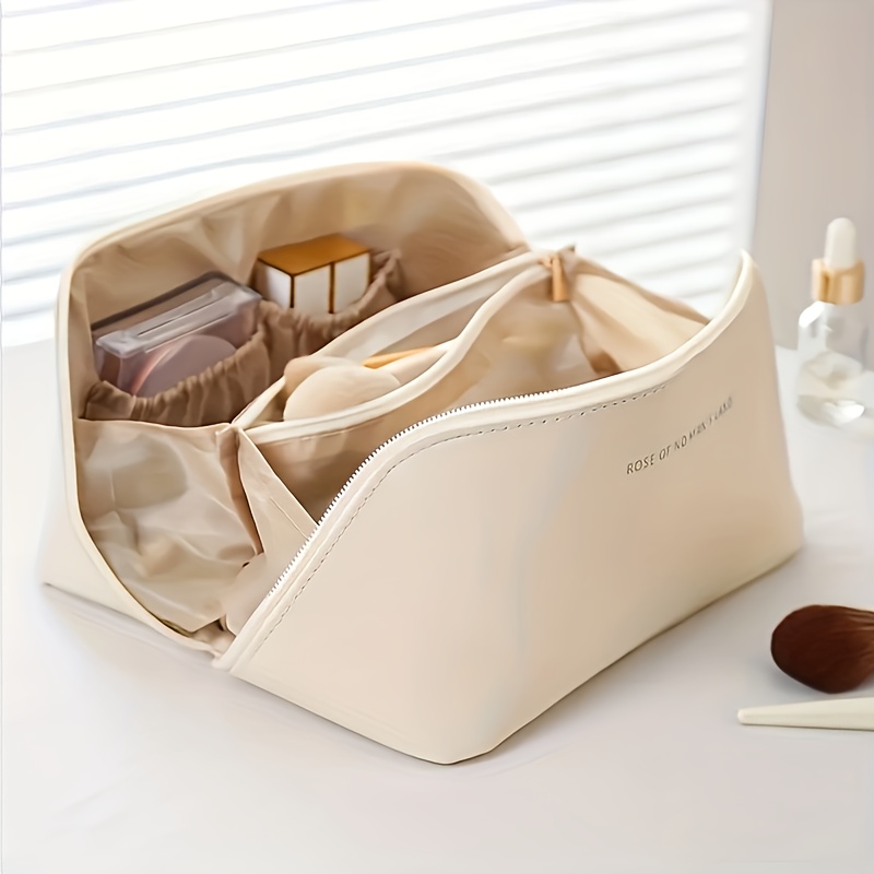 Large-capacity Makeup Bag PU Leather Waterproof Portable Travel