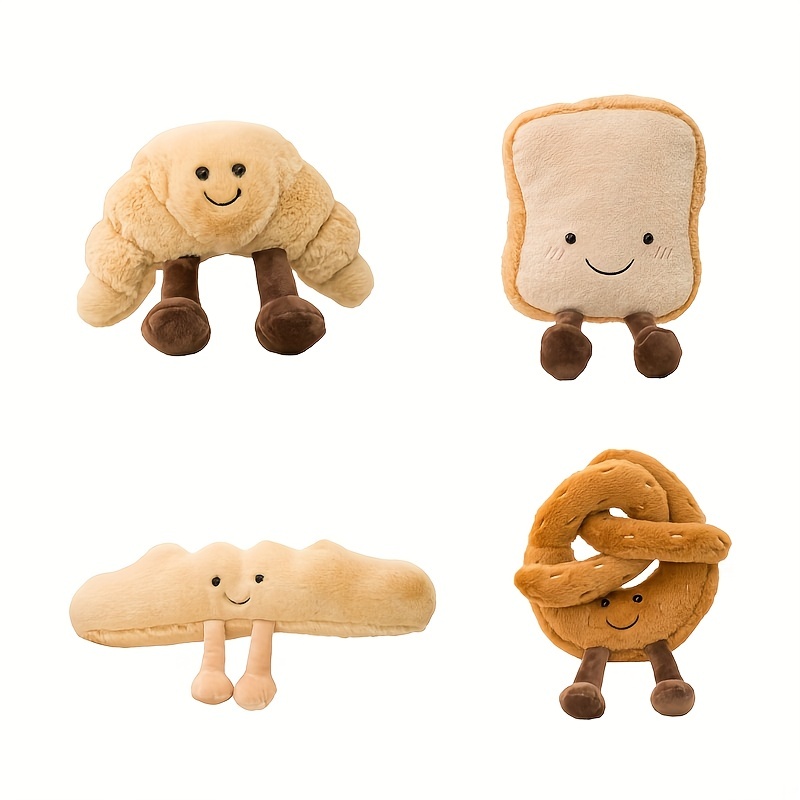 Soft Cartoon Figure Pretzel Crossant Toast Pain Poupée Peluche