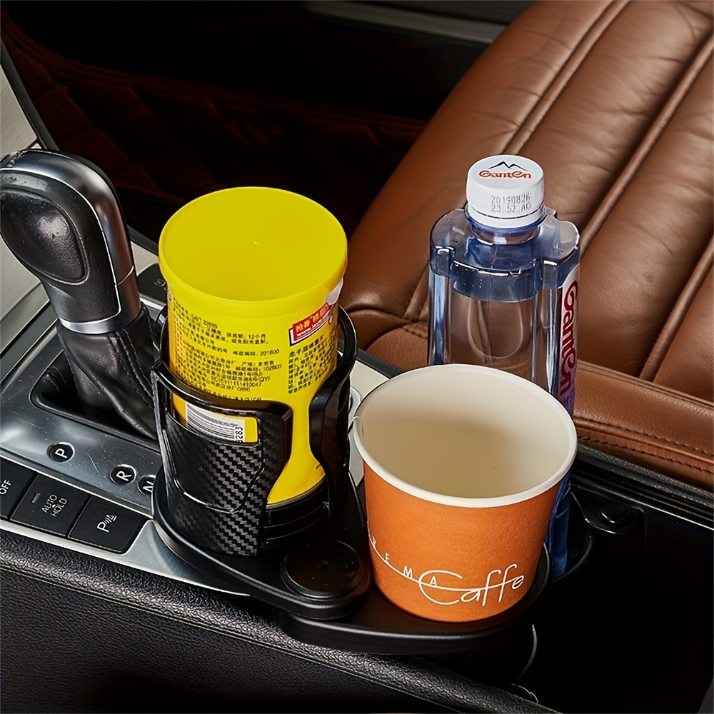 Eummy Car Cup Holder Expander with Attachable Tray 360° Rotating Car Phone  Drink Bottle Stand Rack 2-In-1 Adjustable Vehicle Water Cup Holder Insert