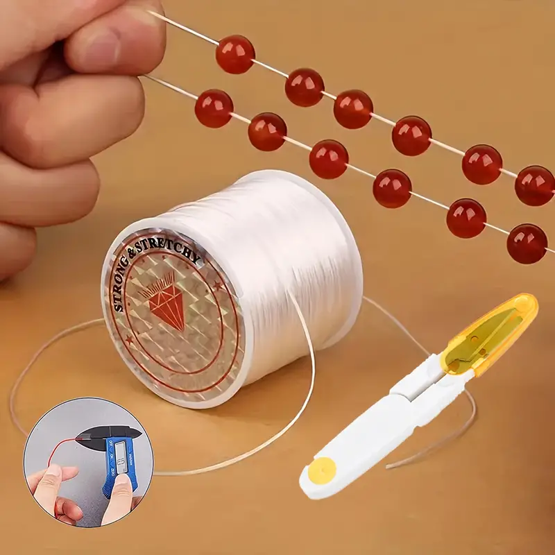 Diy Elastic String Stretchy Bracelet String Crystal String - Temu