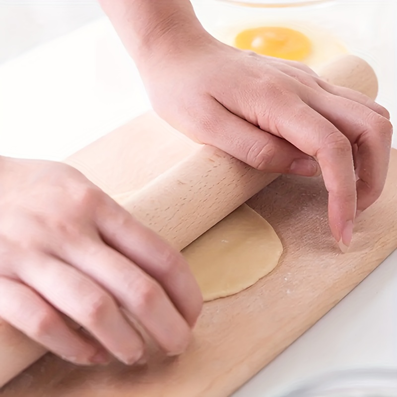 Solid Wood Rolling Pin for Pizza, Pie, Cookies, Noodles - Kitchen Gadgets