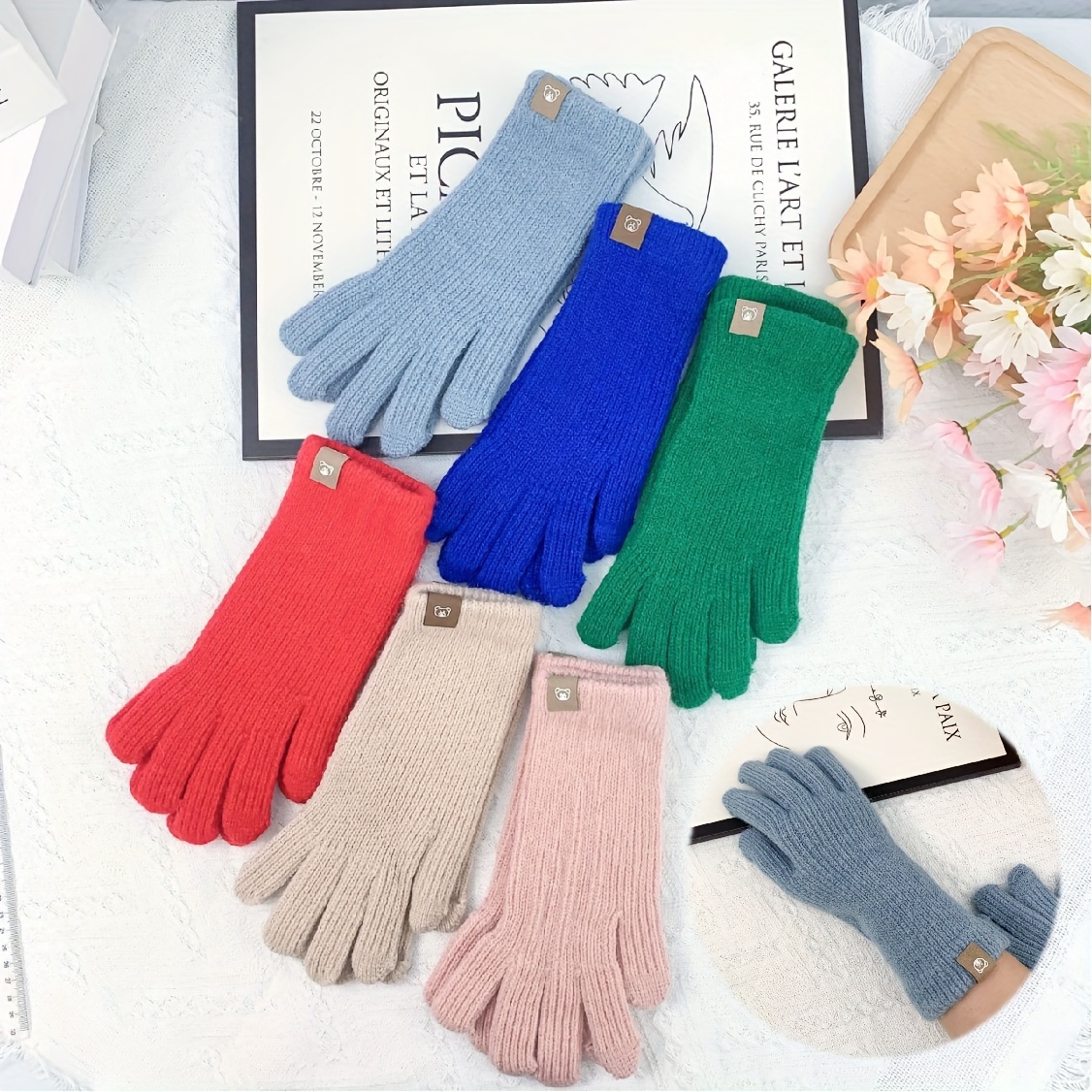 1 Pair Of Warm Touchscreen Gloves, Thick Solid Color Elegant Gloves, Women's  Gloves - Jewelry & Accessories - Temu