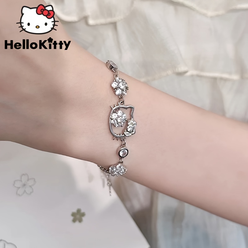 Hello Kitty Silver Rhinestone Bracelet A