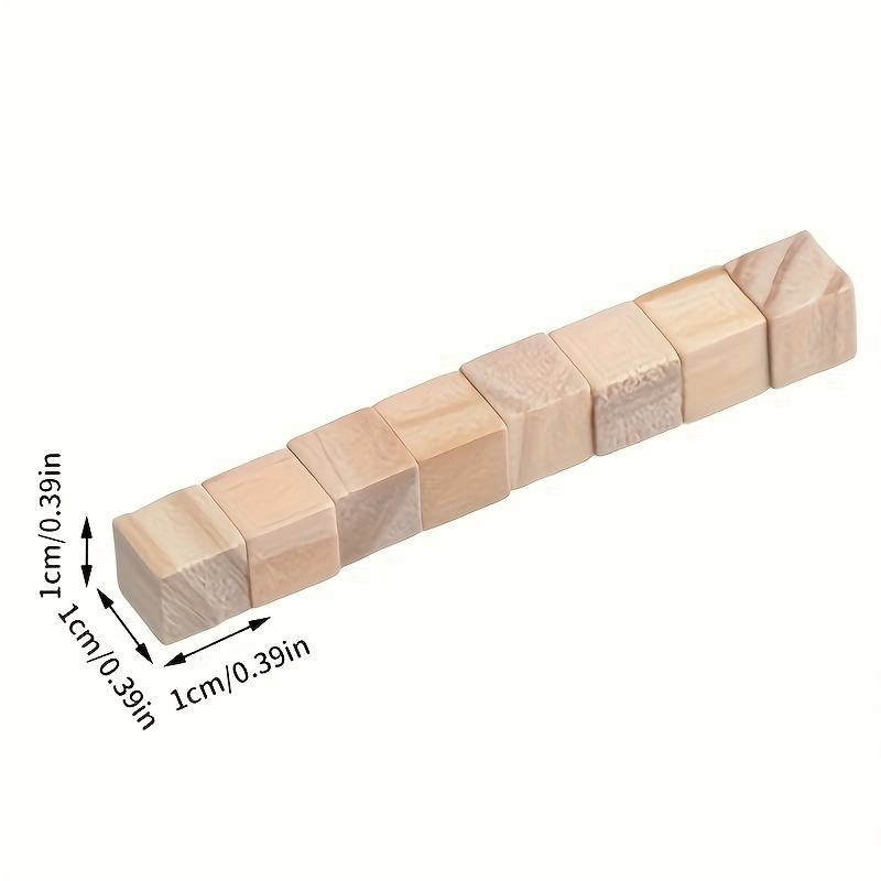 100 Pezzi Cubi Legno 0 39 Pollici Cubi Artigianali Legno - Temu Italy