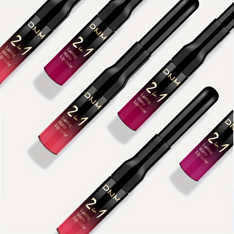 2 In 1 Lip Line Matte Lip Gloss Double Head Lip Stick 12 Colors