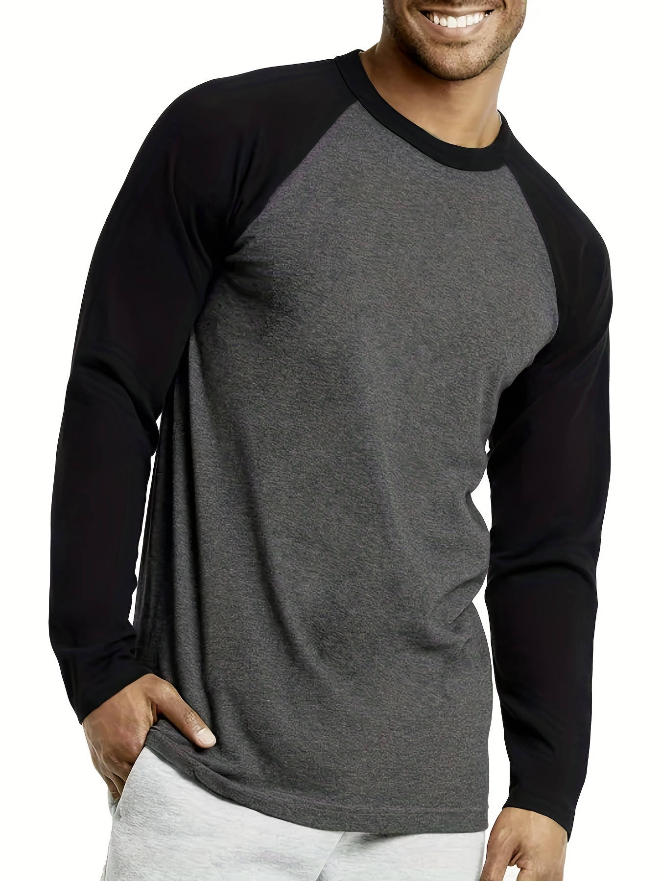 Color-Block Raglan T-Shirt for Men