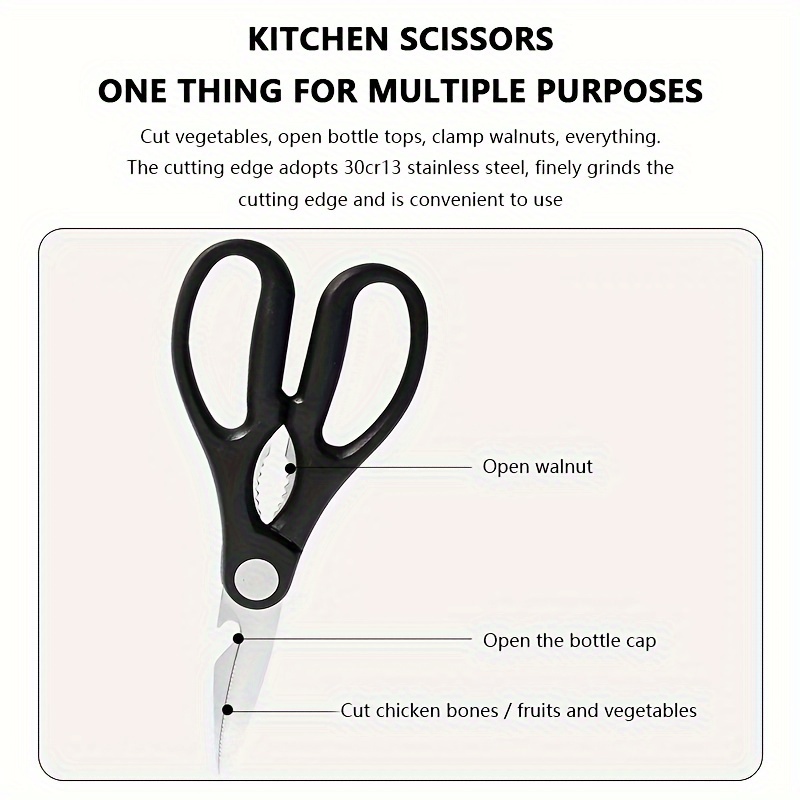 High-Carbon Stainless Steel Multi-Purpose Kitchen Scissors