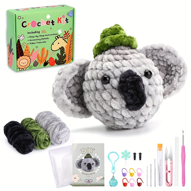UzecPk Beginners Crochet Kit, Animals Crochet Kit for Beginners