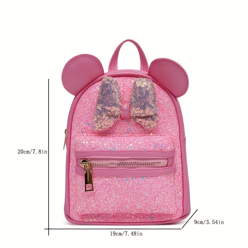 Children's Sequin Bow Ears Backpack
