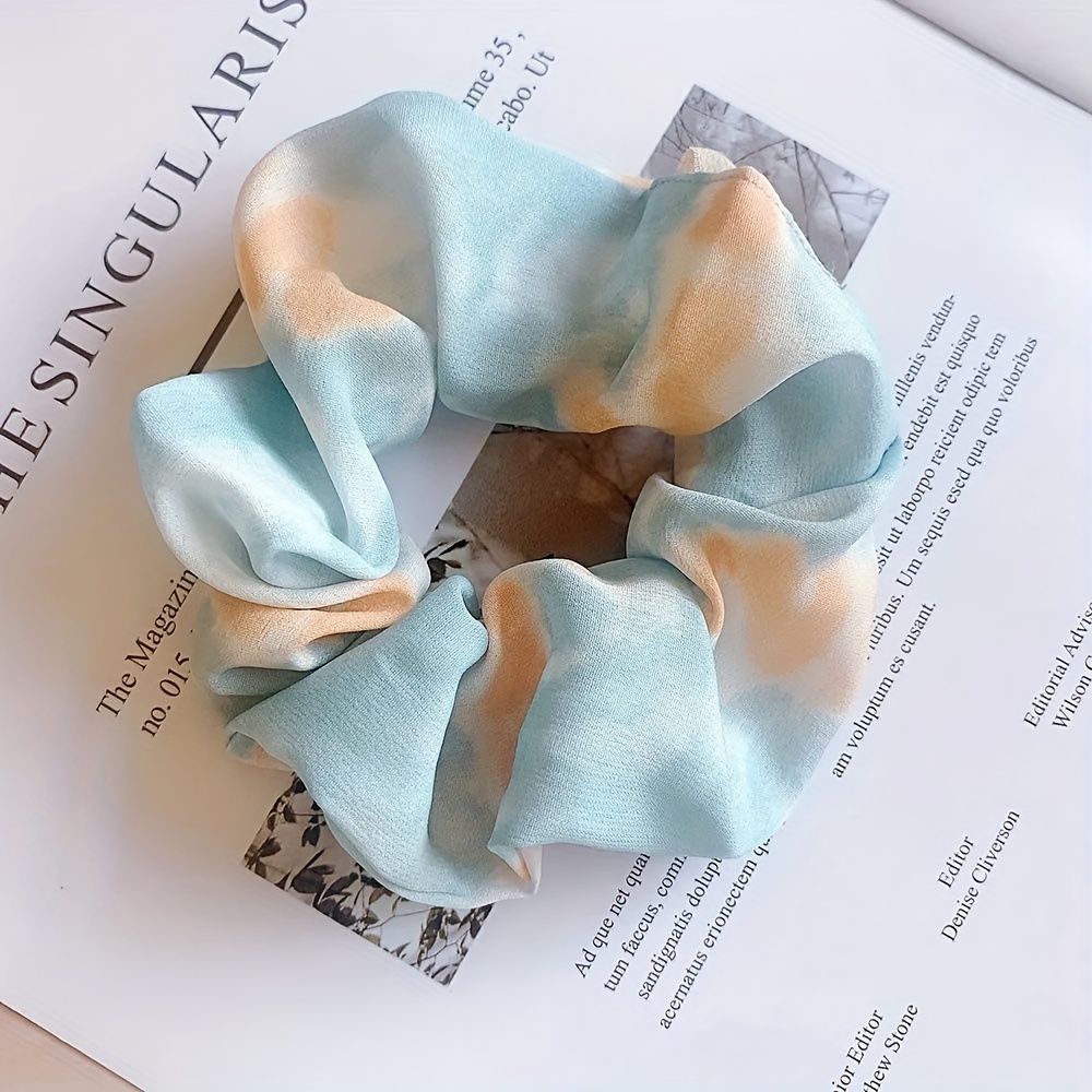 Tie Dyed Scrunchie Headrope Elastic Ponytail Hair Tie