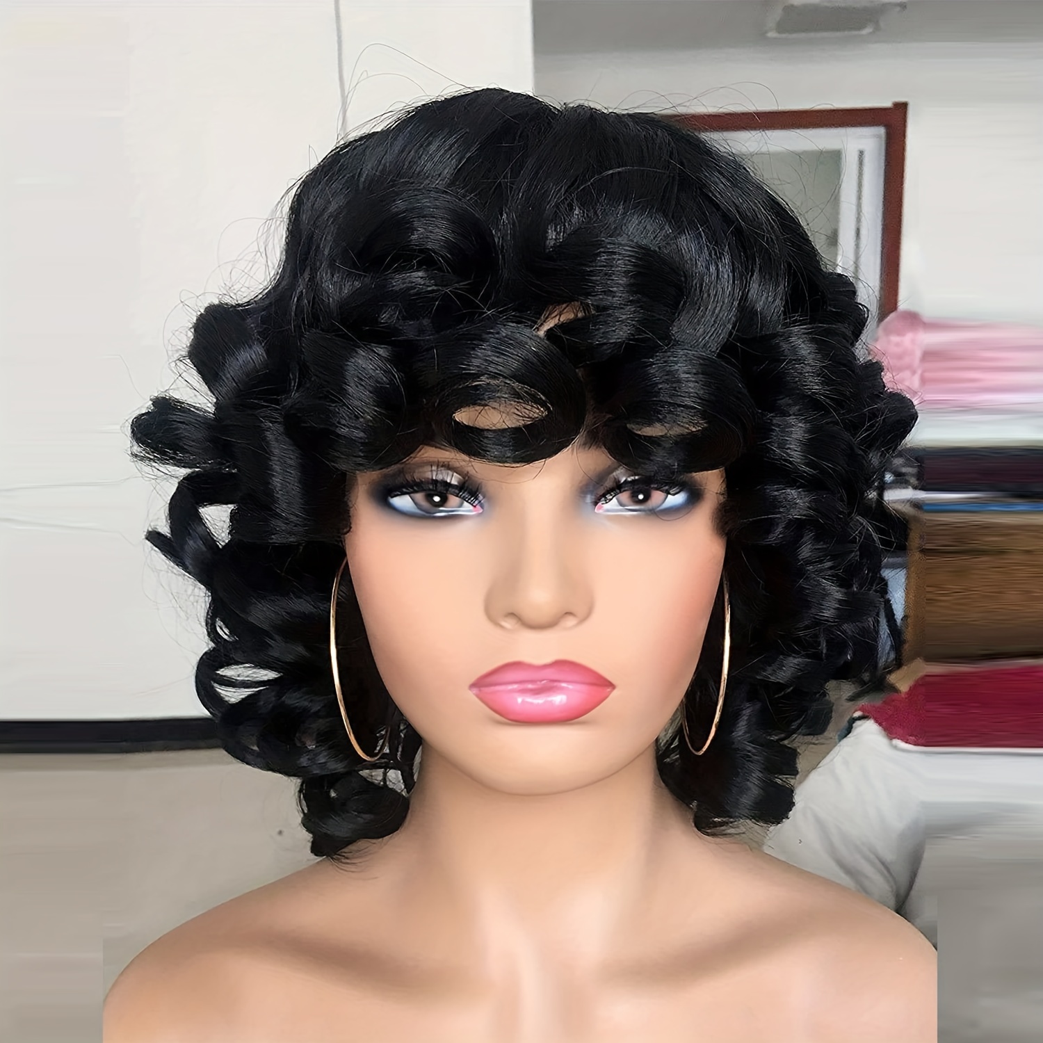  GUSYBG deep wave bob wig afro wigs for black women