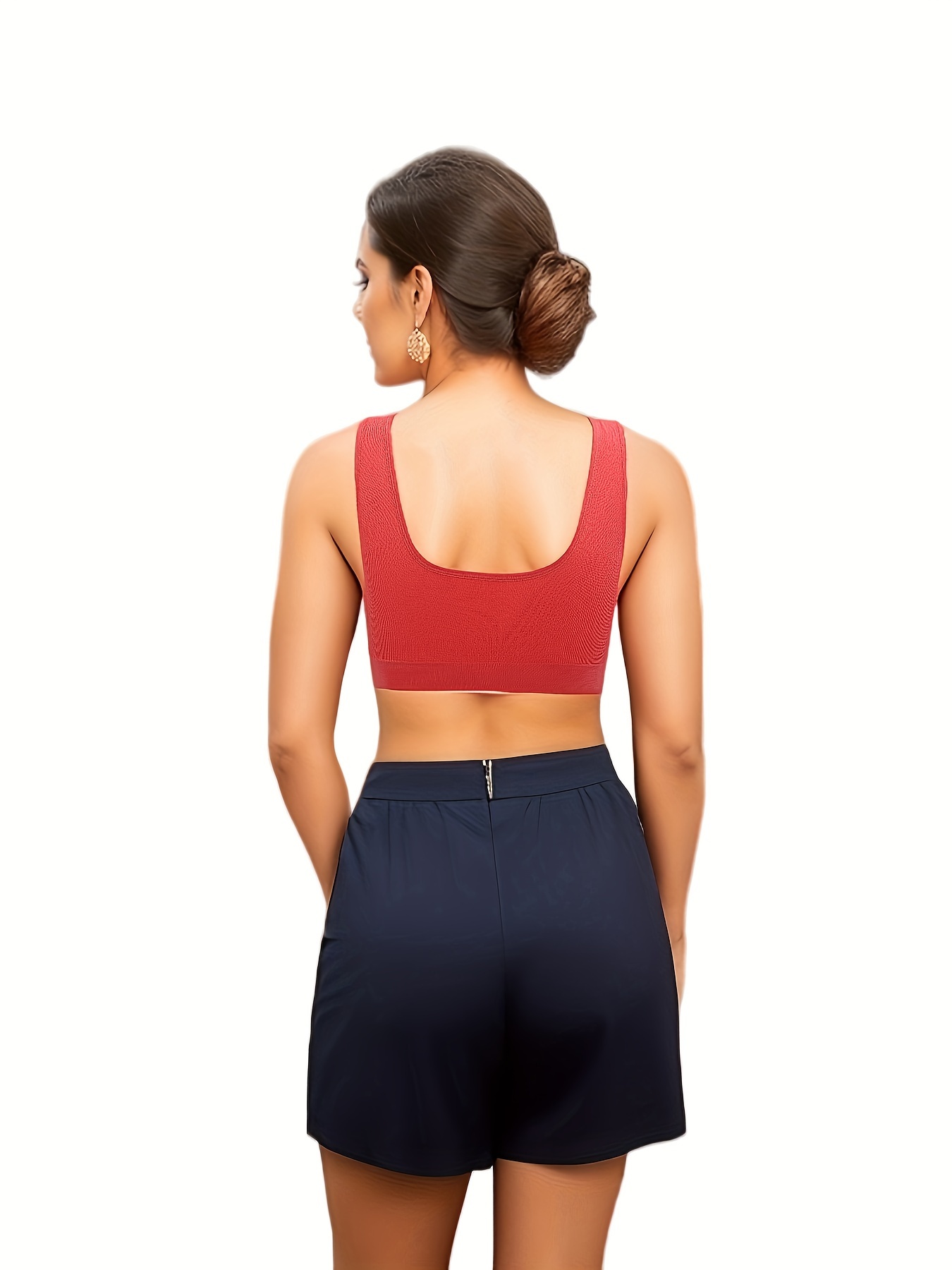 3pcs Solid Wireless Sports Bras Comfy & Breathable Running Workout Tank Bra  Women's Lingerie & Underwear 