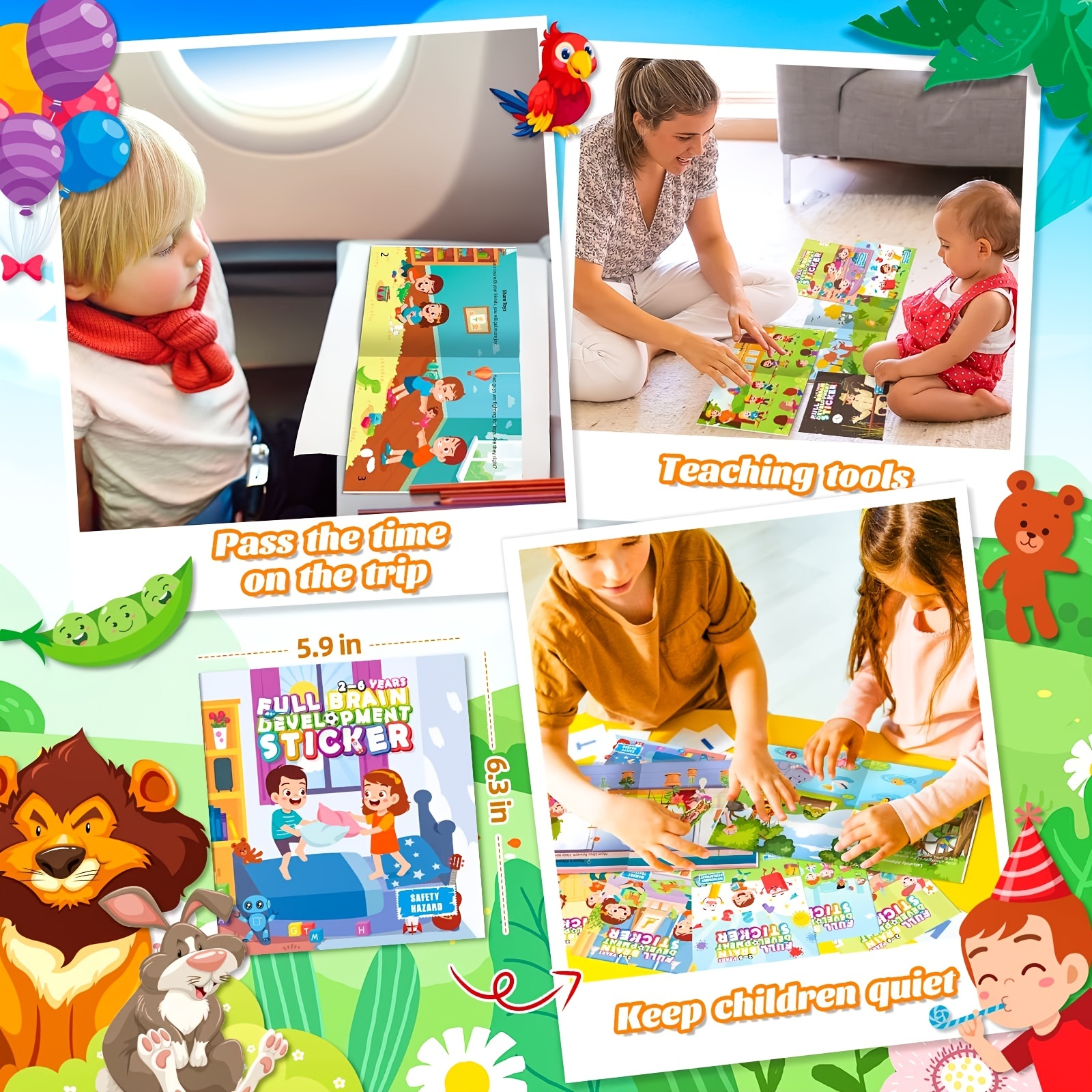 Sticker Books Kids 2 4 Sticker Books Toddlers 1 3 Activity - Temu