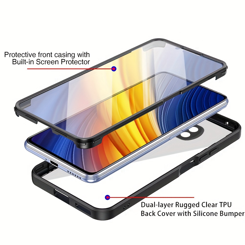 Case For POCO X6 PRO Silicon Phone Back Cover black tpu case Coque